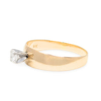 14K Gold .26ct Diamond Solitaire Ring - Size 8.75