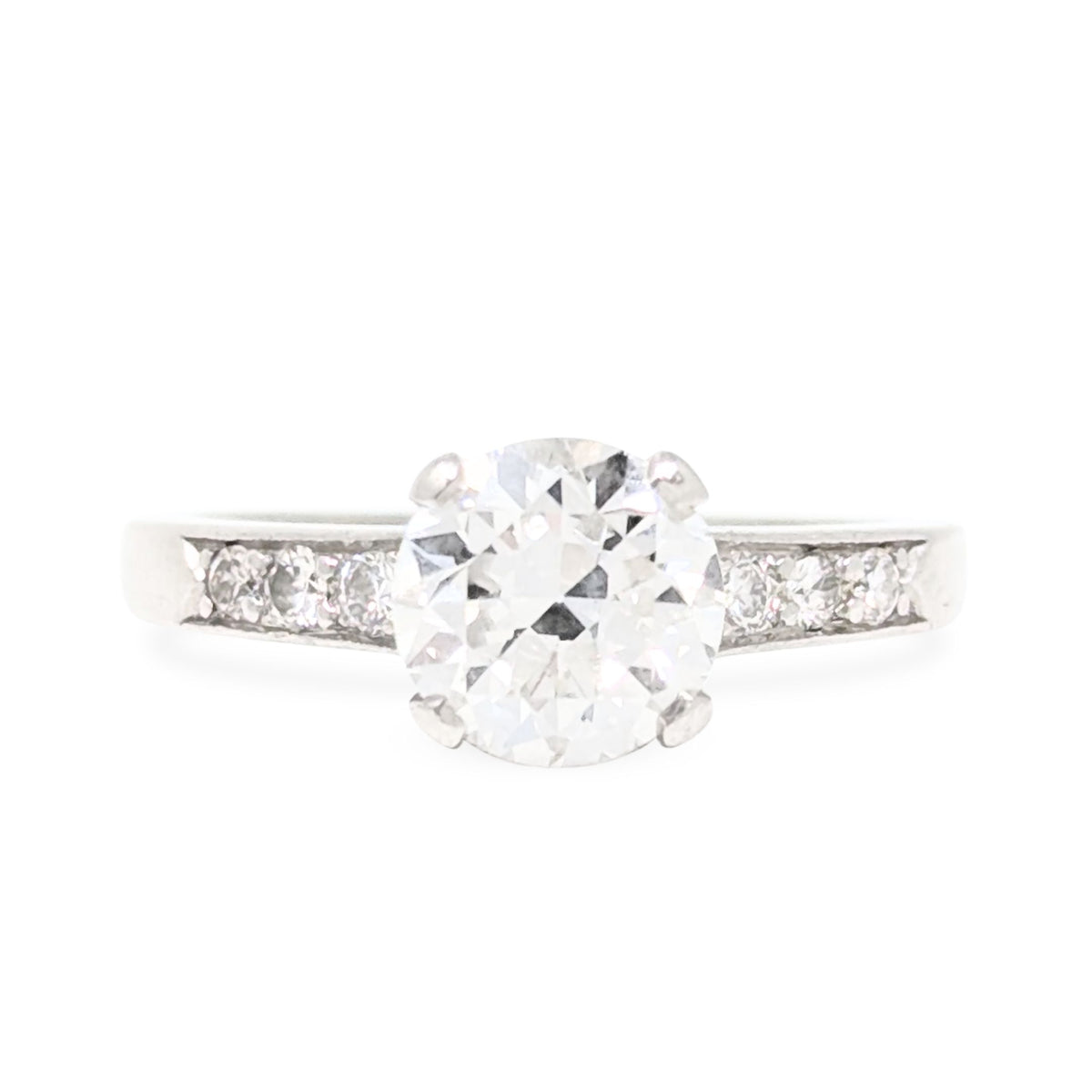 Platinum 1.41tcw Diamond Engagement Ring - Size 5
