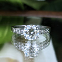 Platinum 1.41tcw Diamond Engagement Ring - Size 5