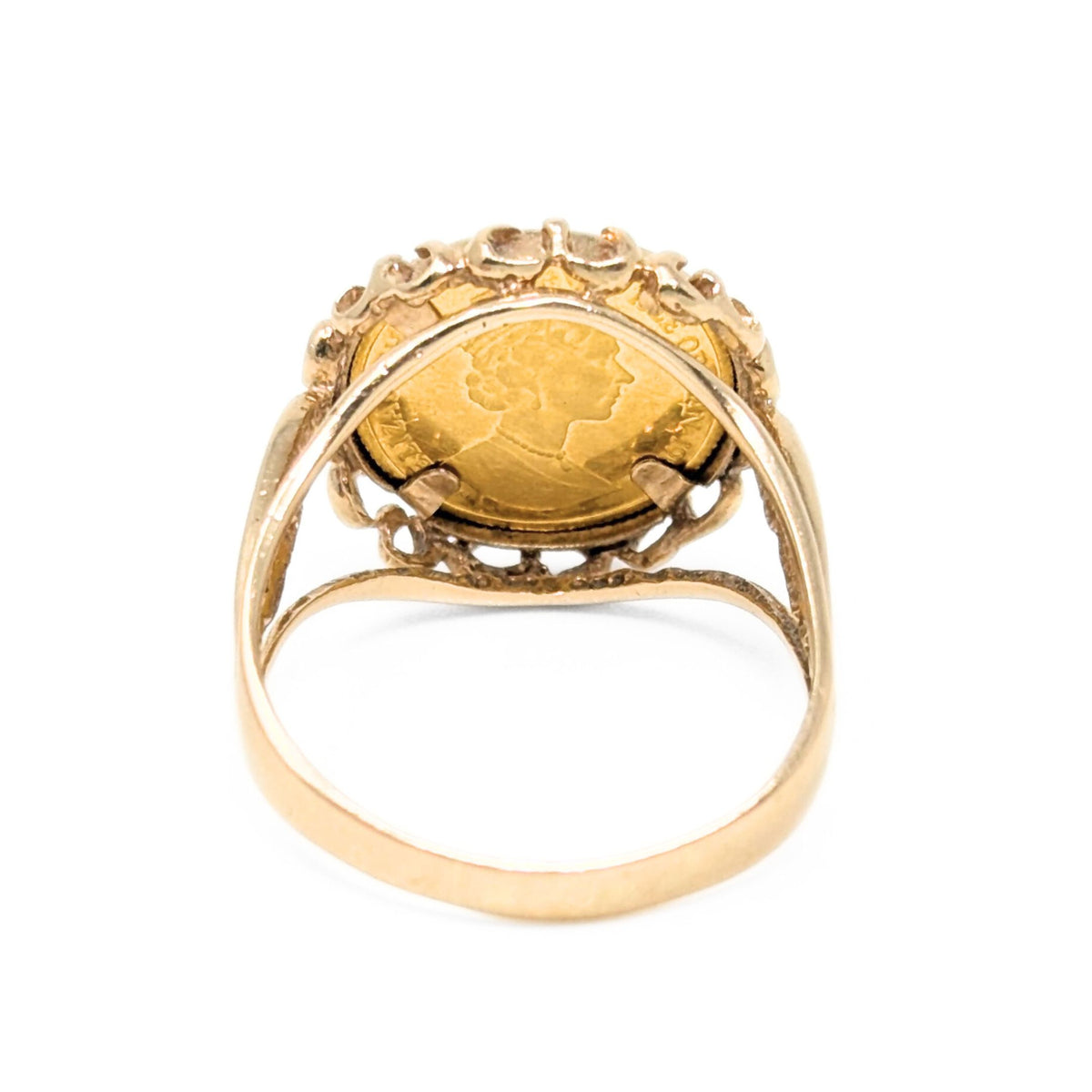 Isle of Man 1/25oz Gold Crown Cat Ring - Size 9.5