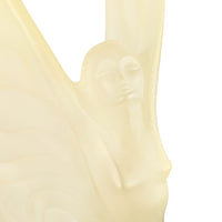 Frosted Lucite Art Deco-Style Sculpture of a Woman with Butterfly Wings