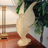 Frosted Lucite Art Deco-Style Sculpture of a Woman with Butterfly Wings