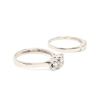 14K White Gold 1.21tcw Diamond Engagement Set - Size 6.75