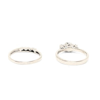 14K White Gold 1.21tcw Diamond Engagement Set - Size 6.75