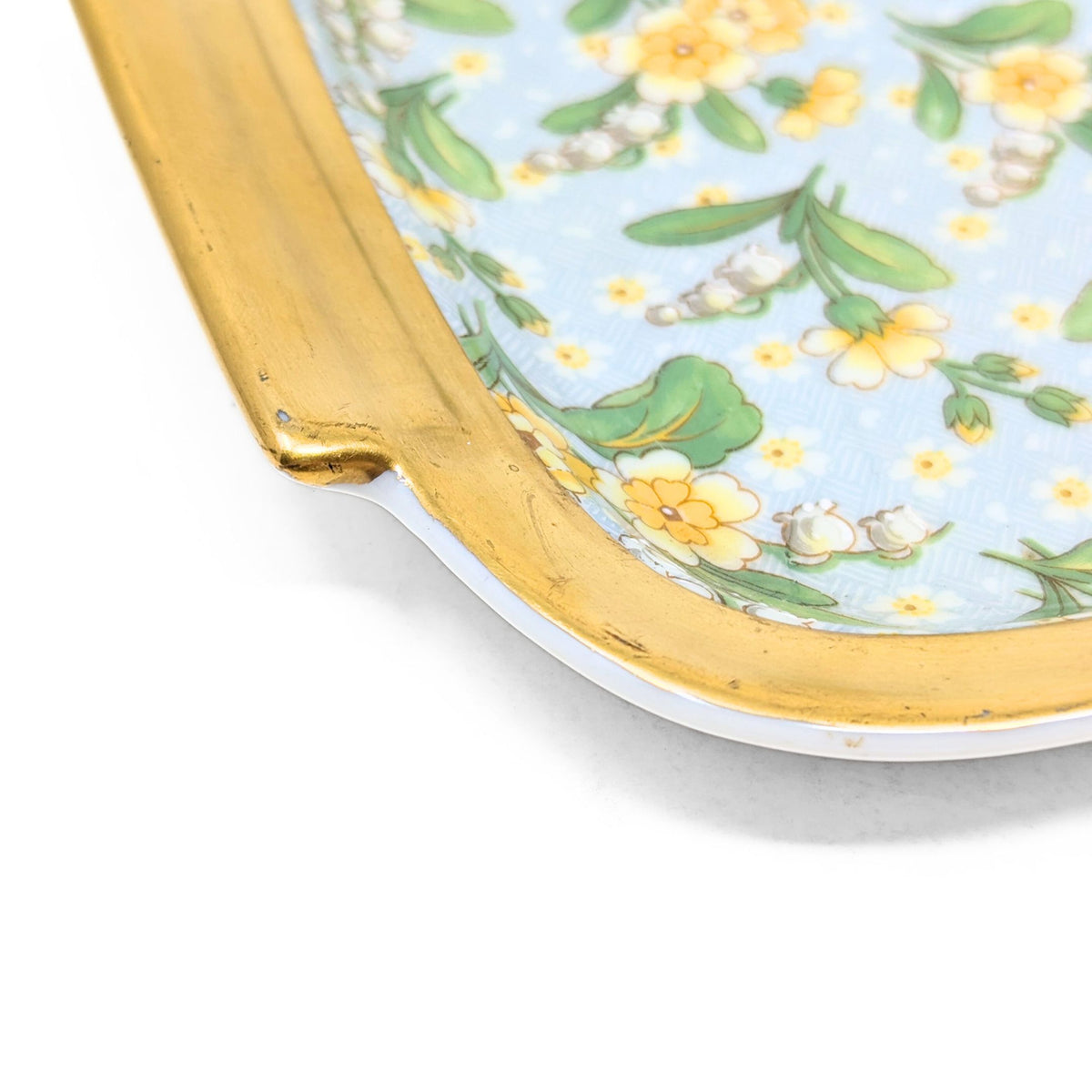Paul Pastaud Limoges Porcelain Buttercup/Lily of the Valley Cake Service (3pcs)