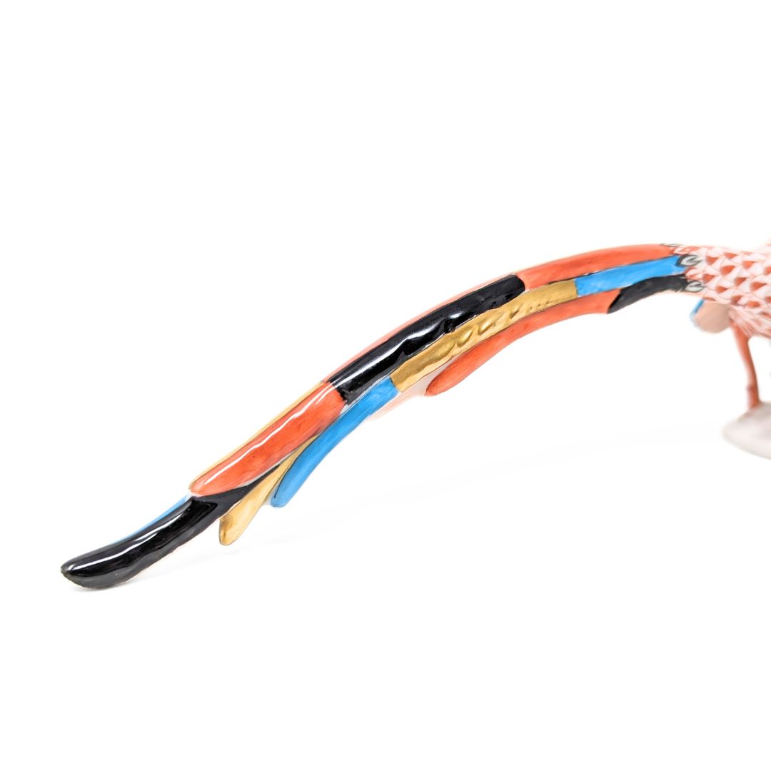 Herend Rust Fishnet Pheasant Figurine
