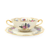 Royal Bayreuth Germany "Nurenberg" Set of 6 Cream Soup Bowls & Saucers (12pcs)