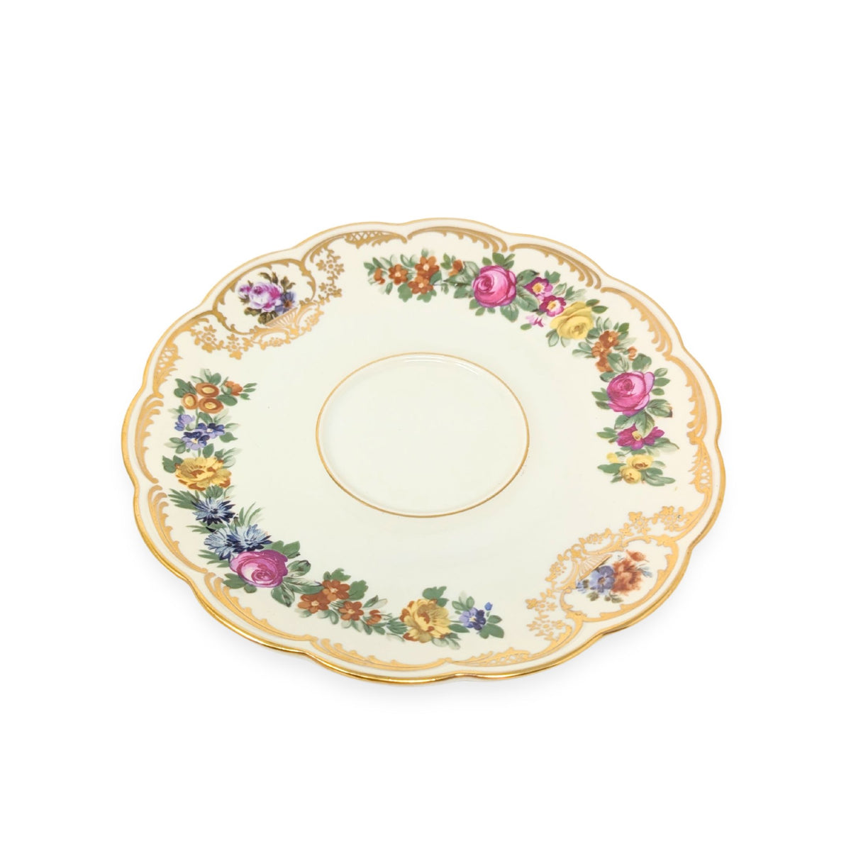 Royal Bayreuth Germany "Nurenberg" Set of 6 Cream Soup Bowls & Saucers (12pcs)