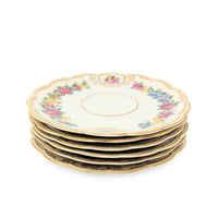 Royal Bayreuth Germany "Nurenberg" Set of 6 Cream Soup Bowls & Saucers (12pcs)