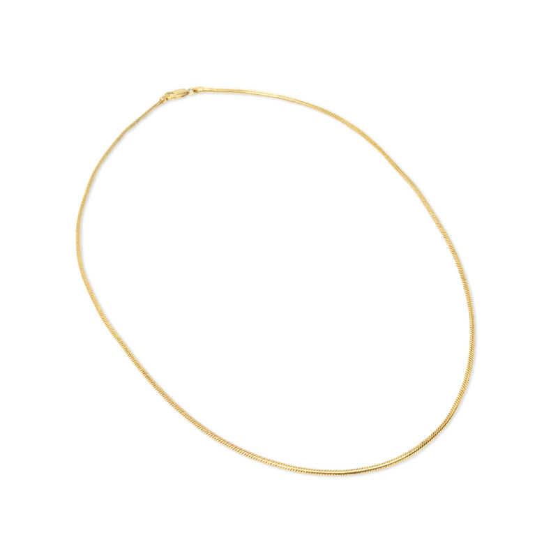 Italian 14K Gold 1.7mm 18” Snake Chain Necklace