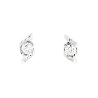 14K White Gold .20tcw Diamond Earrings