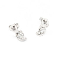 14K White Gold .20tcw Diamond Earrings