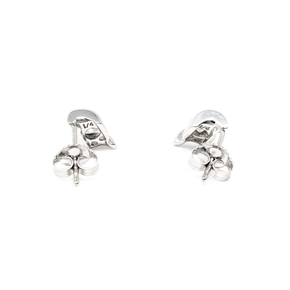 14K White Gold .20tcw Diamond Earrings