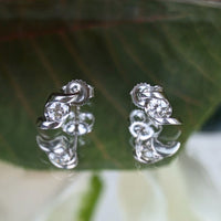 14K White Gold .20tcw Diamond Earrings