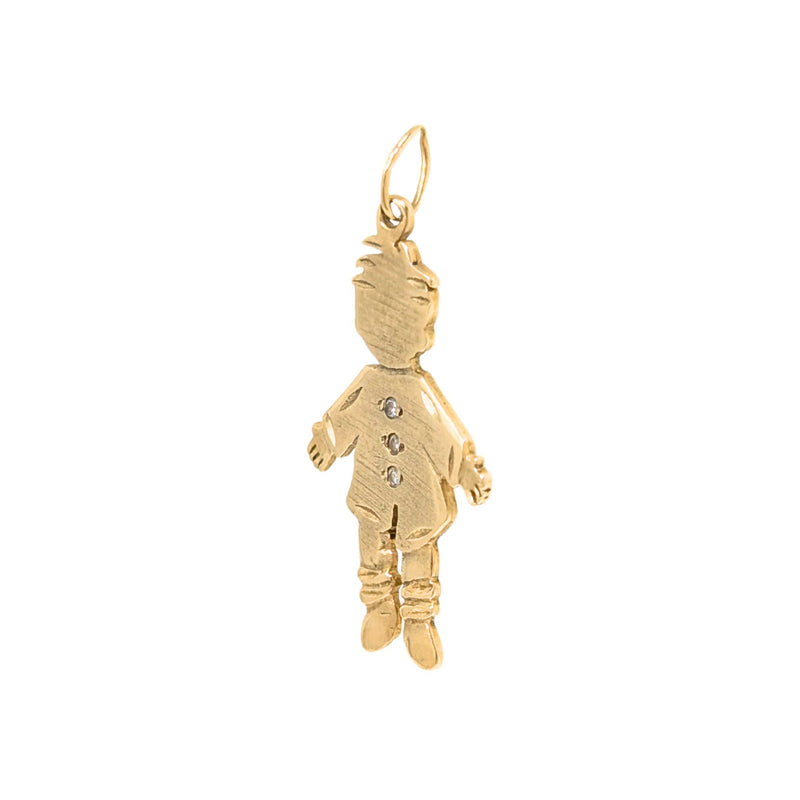 14K Gold & Diamond Child Pendant/Charm