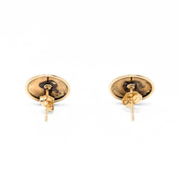 14K Gold 13mm Polished Button Earrings