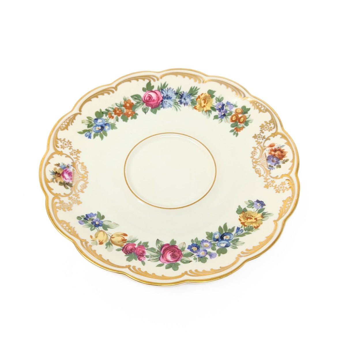 Royal Bayreuth Germany "Nurenberg" Set of 6 Cream Soup Bowls & Saucers (12pcs)