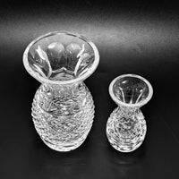 Waterford Crystal "Glandore" 3 7/8" Violet Bud Vase & 5 1/2" Bud Vase (2pcs)