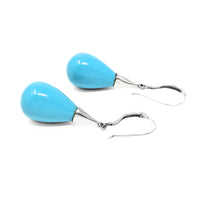 Vintage Sterling Silver & Turquoise Teardrop Earrings