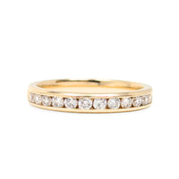 14K Gold .36tcw 12 Diamond Anniversary Band - Size 7