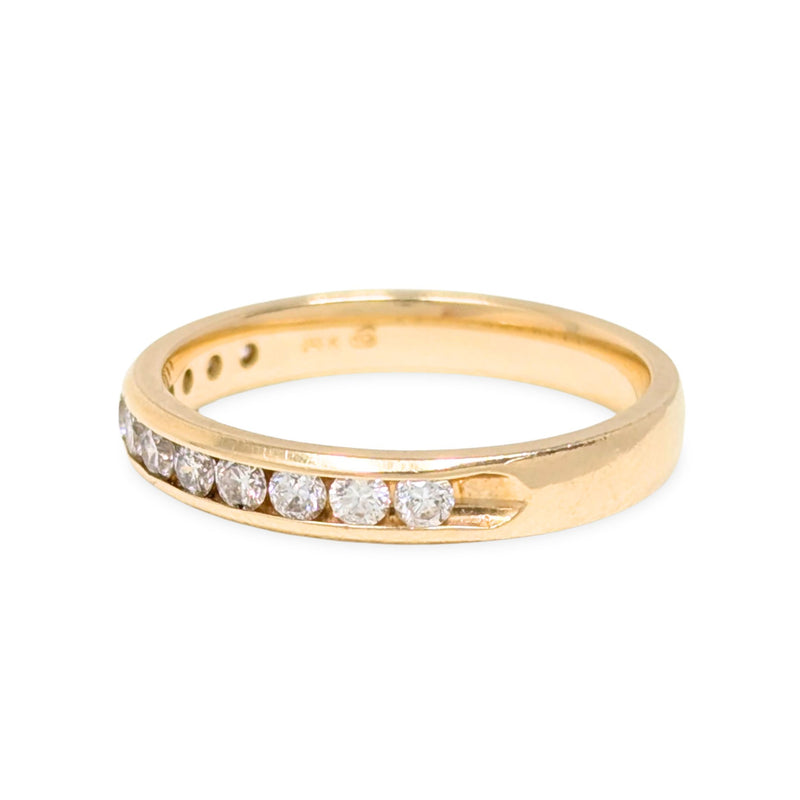14K Gold .36tcw 12 Diamond Anniversary Band - Size 7