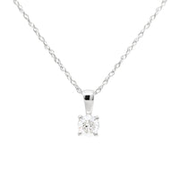 14K Gold .25ct Diamond Solitaire Adjustable Pendant Necklace