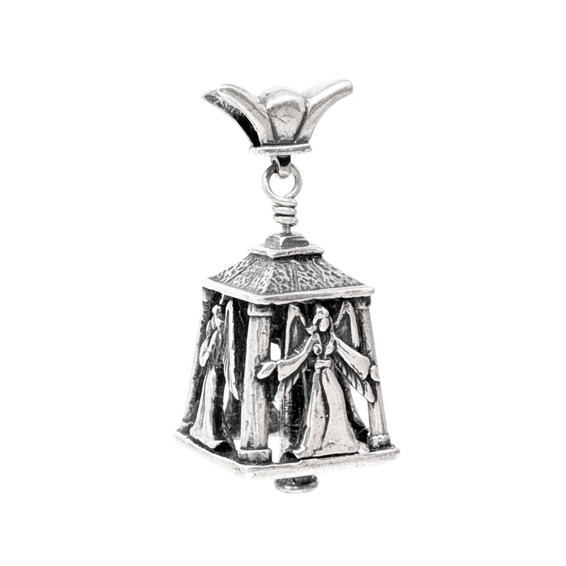 Sterling Silver Angel Themed Bell Pendant