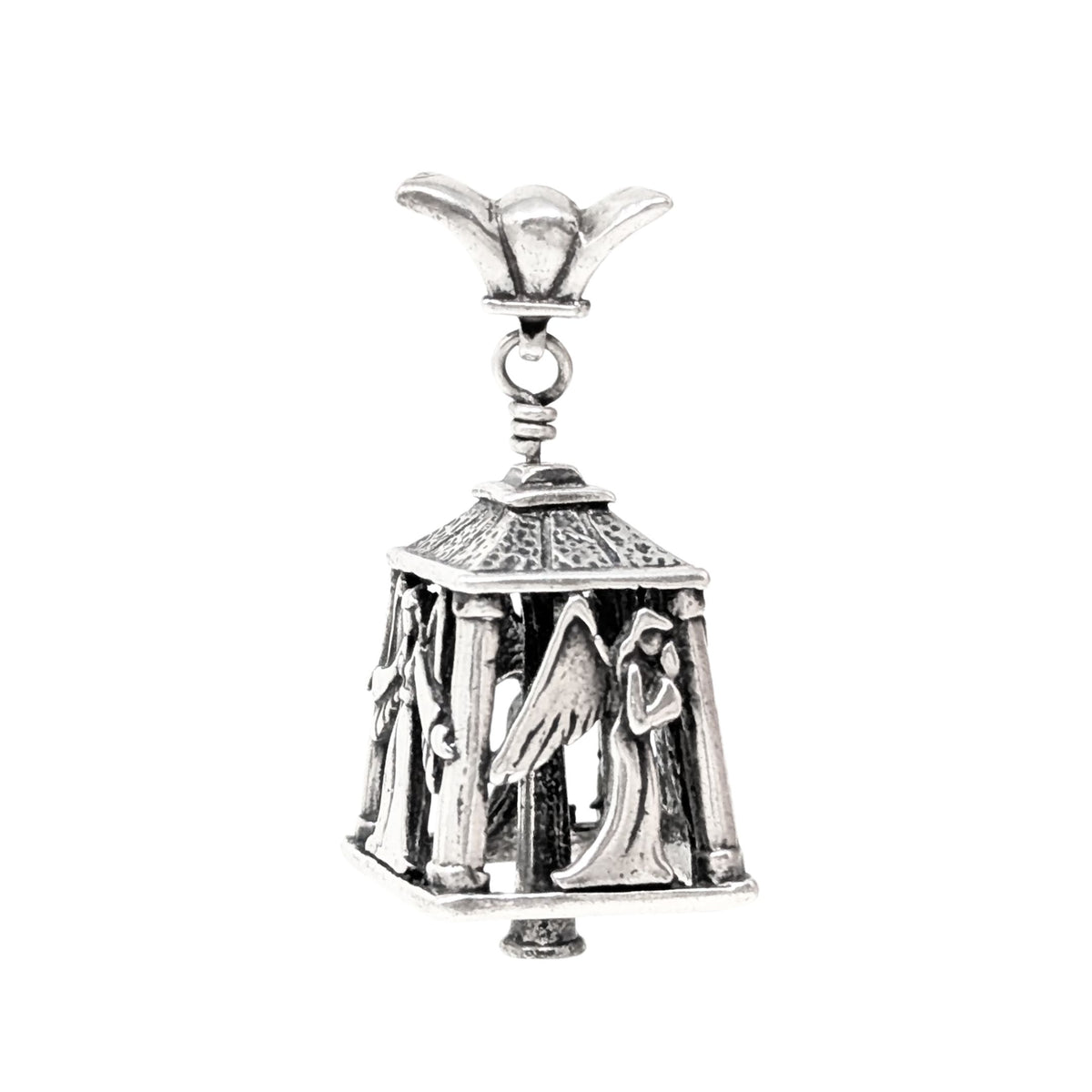 Sterling Silver Angel Themed Bell Pendant