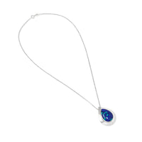TK Emerson Navajo Sterling & Blue/Green Azurite Pendant Necklace