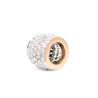 14K Gold Pavé Diamond Slide Bead/ Charm