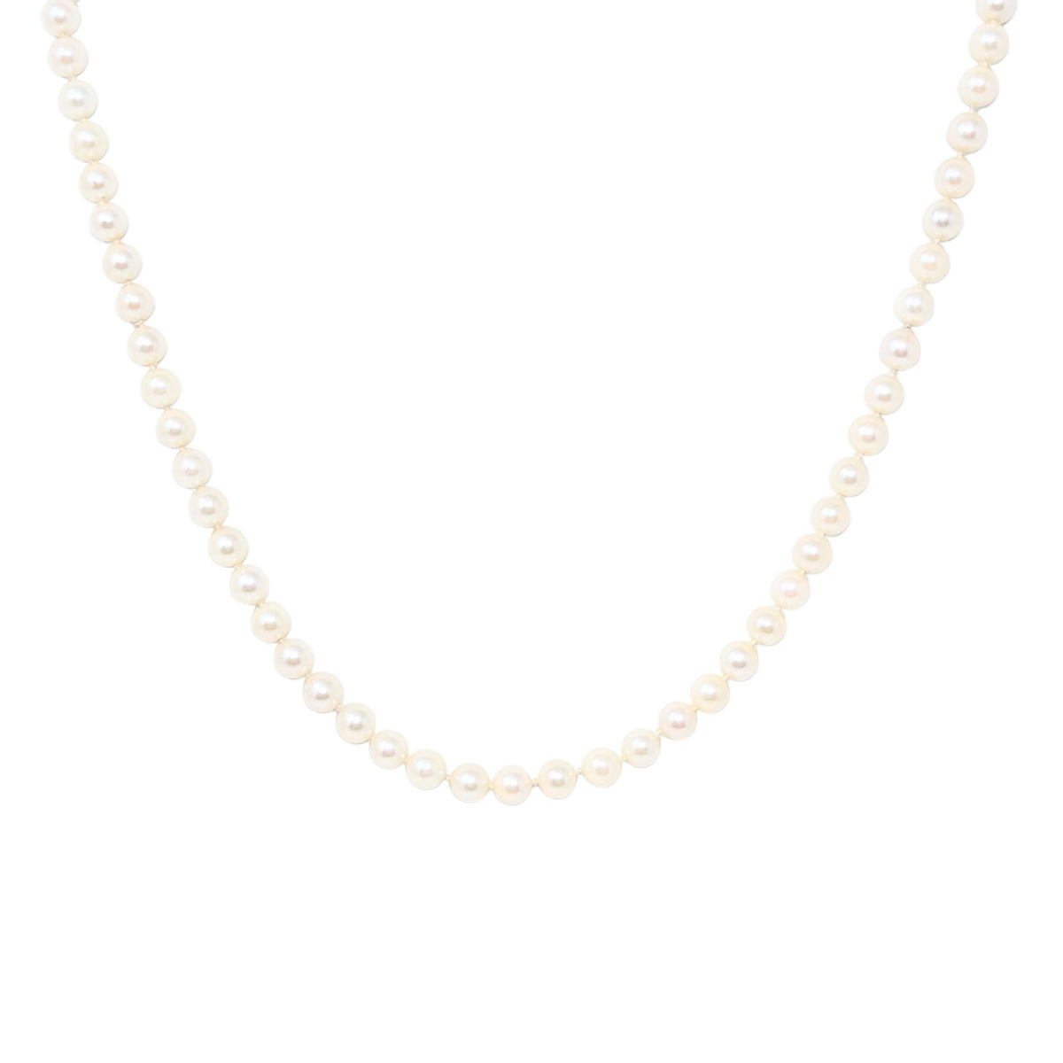 14K White Gold 6mm Pearl 18” Necklace