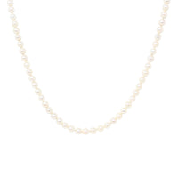 14K White Gold 6mm Pearl 18” Necklace