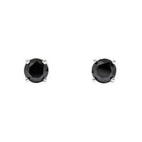 14K White Gold & Black Diamond Stud Earrings