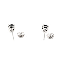 14K White Gold & Black Diamond Stud Earrings