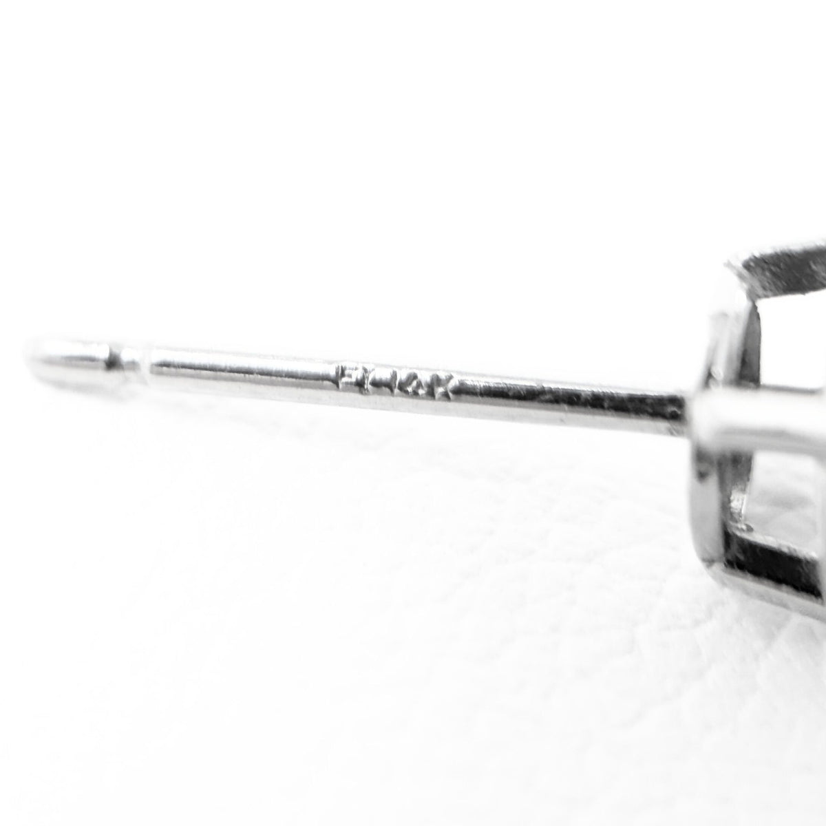 14K White Gold & Black Diamond Stud Earrings