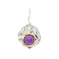 Hagit Gorail Designer Sterling Silver/14K Gold Modernist Pendant