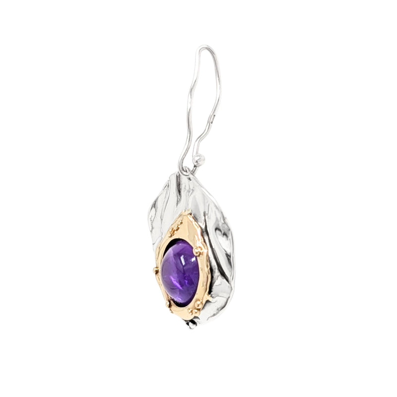 Hagit Gorail Designer Sterling Silver/14K Gold Modernist Pendant