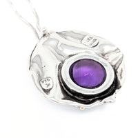 Hagit Gorail Designer Sterling Silver/14K Gold Modernist Pendant