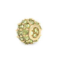 10K Gold Peridot Slide Bead/ Charm