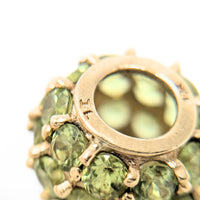 10K Gold Peridot Slide Bead/ Charm