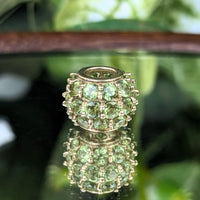 10K Gold Peridot Slide Bead/ Charm