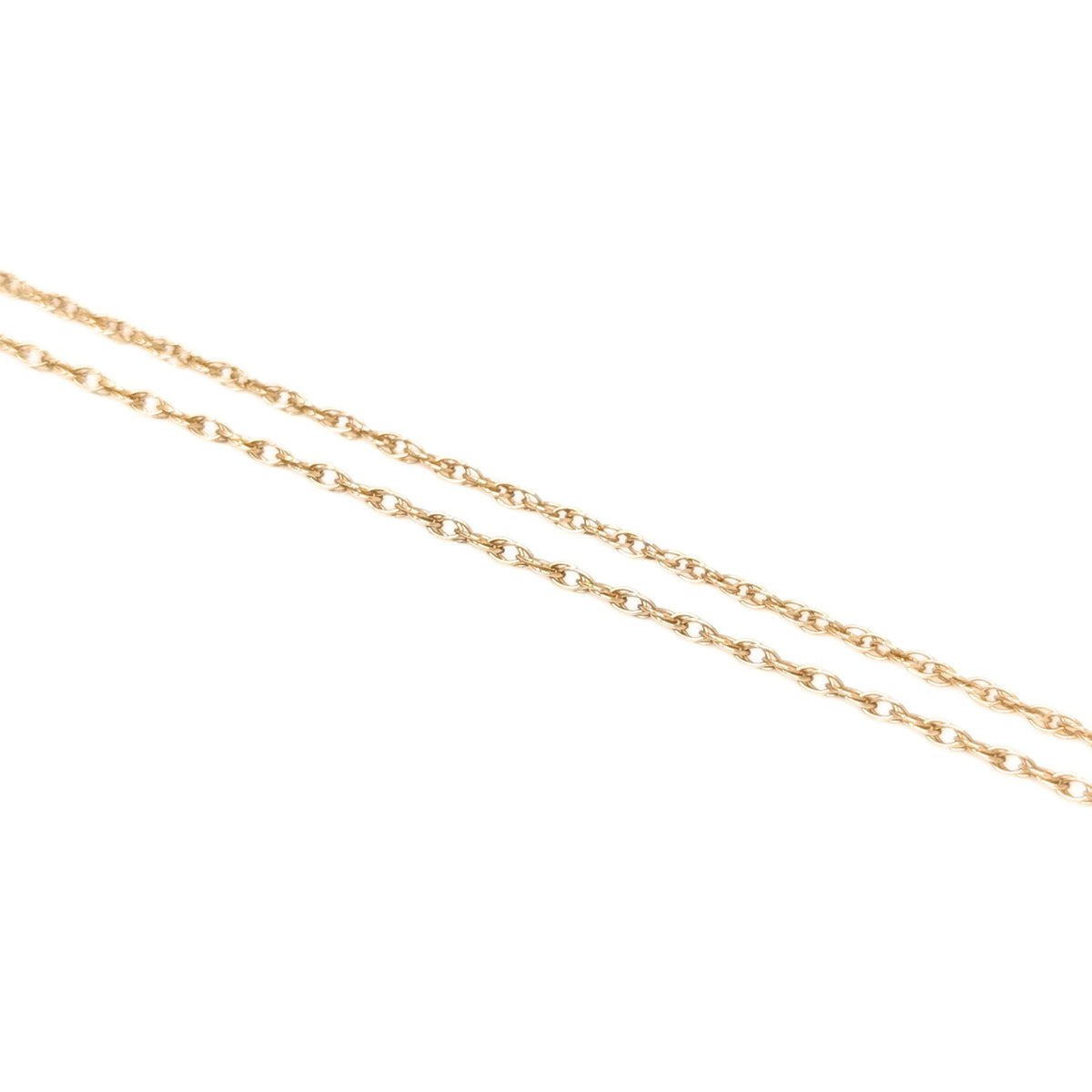 Vintage 14K Gold 18” Fire Opal & Diamond Pendant Necklace