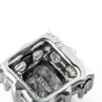 14K White Gold Diamond Drop Earrings