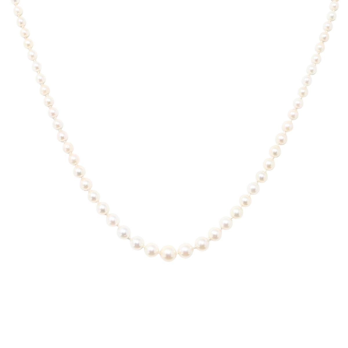 10K Gold 17” Graduated Pearl Necklace