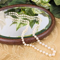 10K Gold 17” Graduated Pearl Necklace