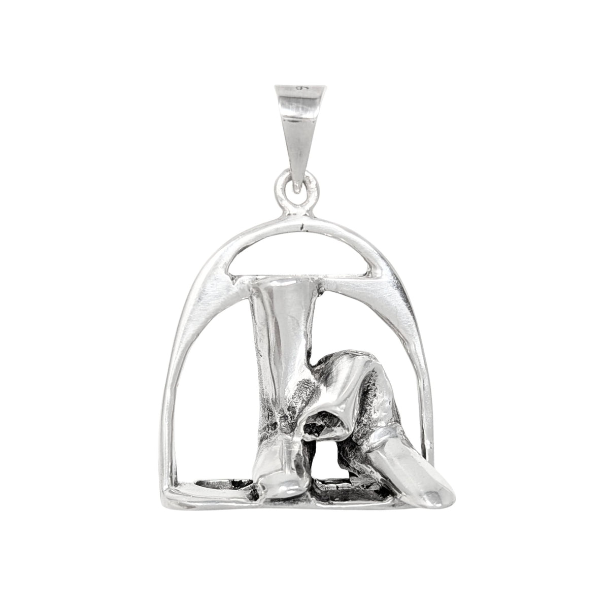 Sterling Silver Equine Ridding Boots/Stirrup Pendant