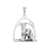 Sterling Silver Equine Ridding Boots/Stirrup Pendant