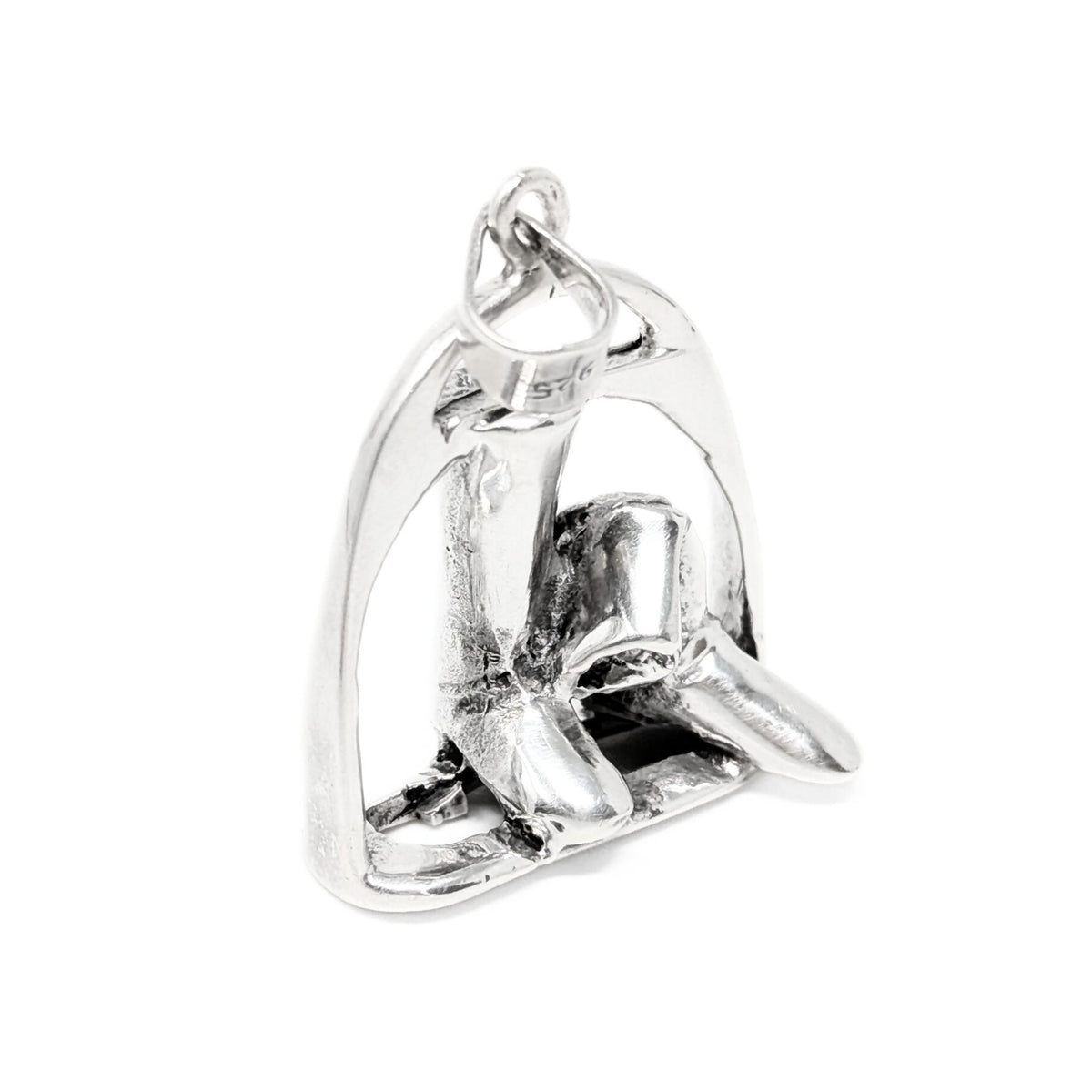Sterling Silver Equine Ridding Boots/Stirrup Pendant