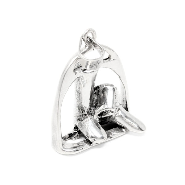 Sterling Silver Equine Ridding Boots/Stirrup Pendant