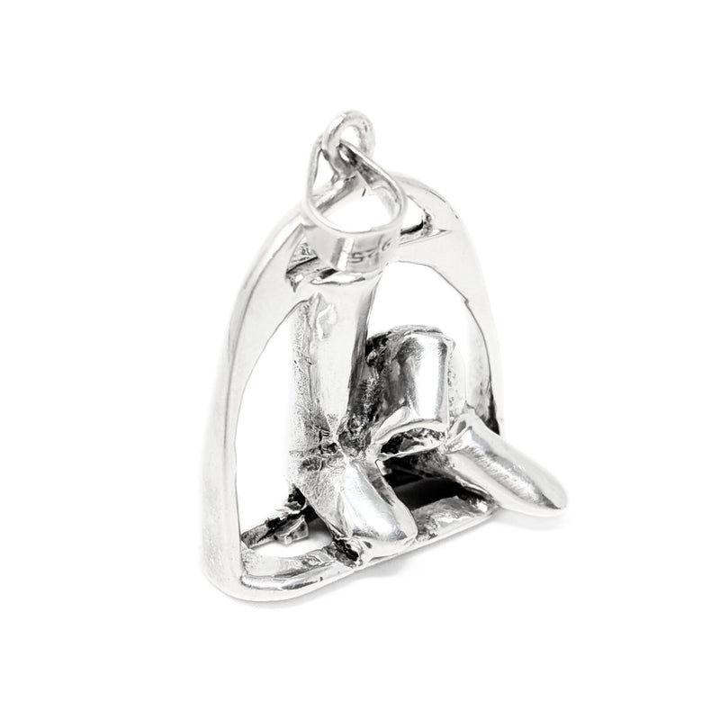 Sterling Silver Equine Ridding Boots/Stirrup Pendant